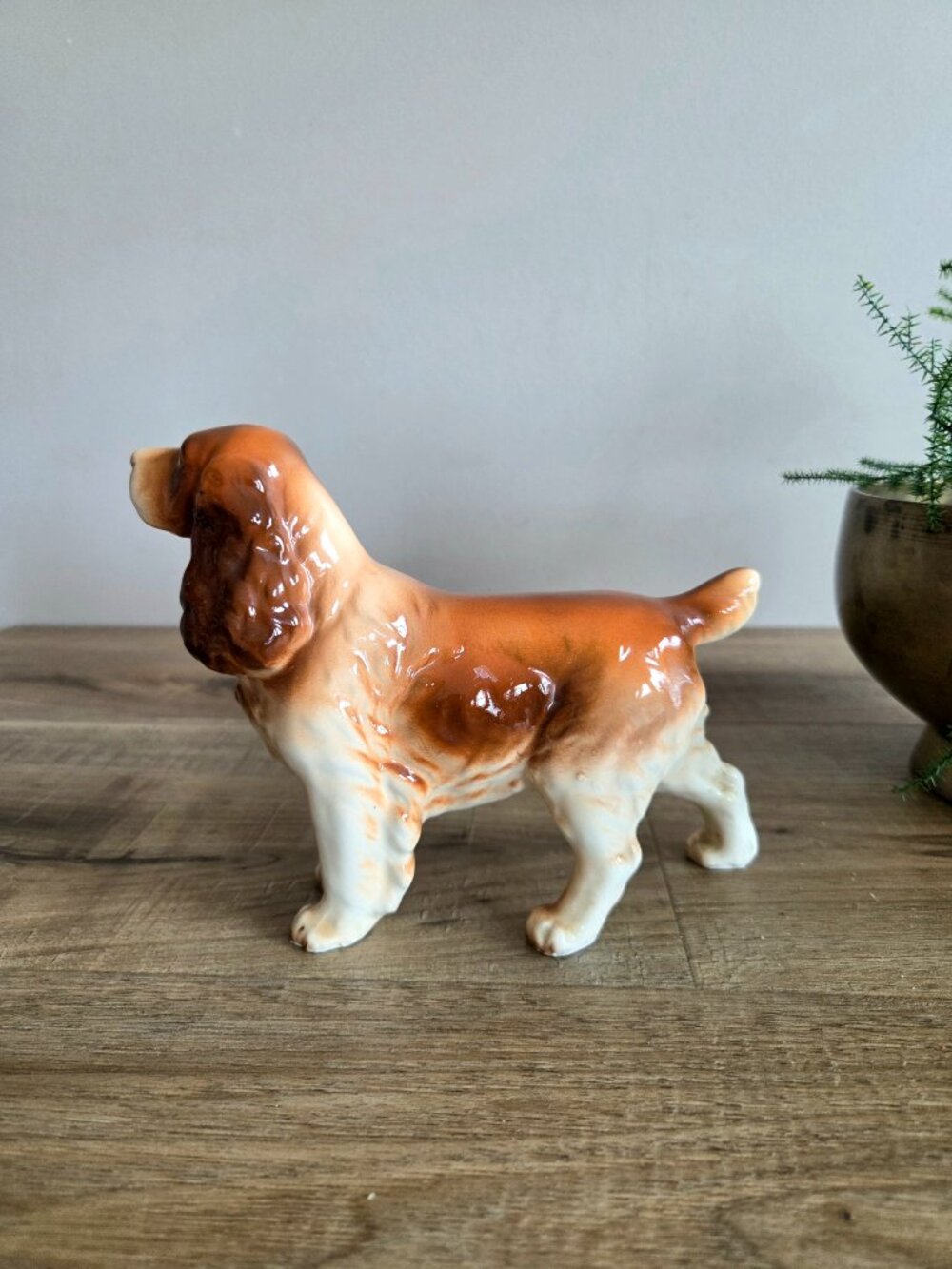 Vintage Foreign Ceramic Porcelain Cocker Spaniel Dog figuring Home Decor 5 1/4'' - Picture 4 of 6